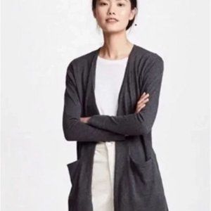 Madewell Summer Ryder Cardigan Size L Charcoal Gray Oversized Lightweight